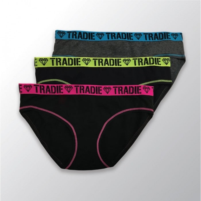 Tradie Women's Seamfree Bikini 2 Pack Black
